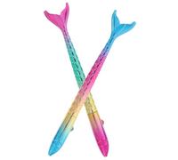 Holibanna 2pcs Diamond Drawing Pen Embroidery and Nail Point Drill Pens for Diamond Art Compatible Rhinestones Cartoon Mermaid Tail Design Blue Rose Red