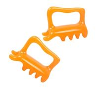 Holibanna 2pcs Dual Push Massage Tool for Back and Neck - Handheld Manual Muscle Scraper Stick for Trigger Point Therapy and Shoulder Muscle Knot Relief, Portable Self-Care Massager, Deep