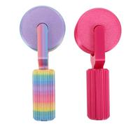 Holibanna 2pcs Embossed Texture Print Paint Roller for Art with Multi-Function Rubber Rolling Wheel, Plastic Material, Precise Application and Seamless Patterns, for Studio and Home