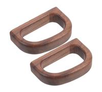 Holibanna 2pcs Ergonomic Walnut Wood Cup Handle Replacement Smooth Finish Wooden Grip for Coffee Tea Mugs Versatile Water Cup Accessory with Natural Wood Texture for Home Office Use