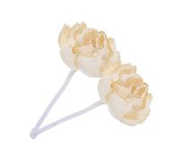 Holibanna 2pcs Faux Peony Reed Diffuser Sticks with Cotton Rope for Home Aromatherapy and Living Rooms, Long-term Scent Dispersal, Decorative Floral Diffuser in Beige with Handcrafted