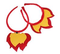 Holibanna 2Pcs Flame Headband Felt Fire Costume Headpiece for Halloween Party Carnival Festival Lightweight Durable Hairband for Men Women Cosplay Accessories