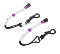 Holibanna 2pcs Golf Scoring Bead Counter Purple Plastic Wrist Chain
