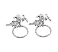 Holibanna 2pcs Graduation Keychain Ring Heavy Duty Key Fob Holder Car Key Chain Decor Featuring Graduation Cap and Scroll for Celebrations and Gifting