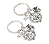 Holibanna 2pcs Graduation Themed Keychain Academic Cap Scroll Key Bag Pendant Zinc Alloy for Backpack Car Keys