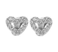 Holibanna 2pcs Heart Shaped Titanium Steel Nose Earrings Scratch Resistant Barbell Jewelry for Women Comfortable Wear for Everyday Special Events