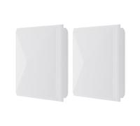Holibanna 2pcs Inch White Vinyl Fence Post Caps for Mailboxes and Decks, PVC Square Pyramid Top Covers with Elegant England Style, Protecting Fence Columns and Resisting Sun Fading,