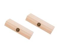 Holibanna 2Pcs Large Wooden Pencil Holder Box 21X7X3.8Cm, Solid Wood Stationery Storage Case for Desk Organization, DIY Painting Craft Pen Storage Organizer