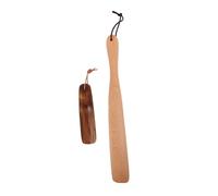 Holibanna 2pcs Long Handle Shoehorn with Compact Walnut Shoehorn Durable Shoe Wearing Tool for Seniors Women Easy Slip Helper for Dress Shoes Sneakers Travel Friendly Footwear Aid