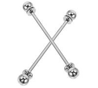 Holibanna 2pcs Men S Suit Collar Bar Pins Metal Shirt Collar Stay Brooches for Dress Shirts Lightweight Necktie Clasp Accessories Formal Wedding Business