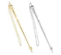 Holibanna 2pcs Metal Book Pointer Chain Jewish Scripture Reading Tool Elegant Finger Pointer for Bible Study Meaningful Religious Occasions and