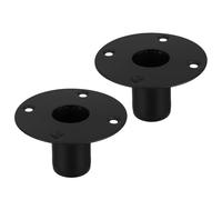 Holibanna 2Pcs Metal Speaker Stand Lower Mount Base Brackets 108Mm X 60Mm Iron Flat Speaker Mounts for on Stage and Home Audio Stability