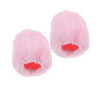 Holibanna 2Pcs Microphone Cover Windscreen Artificial Wool Pop Filter Compatible with Sennheiser Mk4 Mk8 for Live Streaming and Ktv Use in Pink