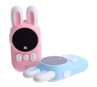 Holibanna 2pcs Mini Wireless Two-way Radios Portable Outdoor Interphone for Boys and Easy-use Cartoon Rabbit Design for Festivals and Playtime
