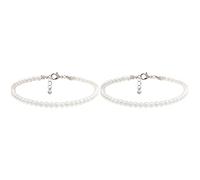 Holibanna 2pcs Multilayered Anklets Beach Bracelets Summer Barefoot Chain Heart Cord Ankle Bracelet Anklets Bead Chain for Woman