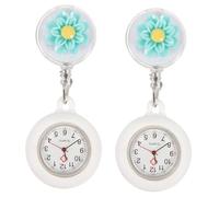 Holibanna 2pcs Nurse Watch Portable Clip for Doctors Nurses Retractable Fob Watch Pocket Design for Nursing Shifts and Backpack Use
