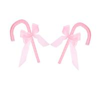 Holibanna 2Pcs Pink Bow Dance Cane Walking Stick Props for ’S Jazz Performance, Halloween Photo, Princess Costume Accessories for Boys and