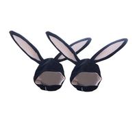Holibanna 2pcs Plush Ears Hood Soft Accessory for Costume Parties Festivals and Easter Warm and Comfortable Headgear for Role Playing and Photo Props