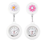 Holibanna 2pcs Pocket Watch The Men's Watches Hanging Clip Clip on for Nurses Mens Lapel Pin Doctor Chest Hanging Nurse Key Chain Miss