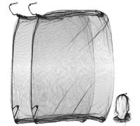 Holibanna 2pcs Portable Mosquito Head Net Hat in Black Gauze Material with Good Air Permeability and Comfortable Fit, Lightweight Breathable Hat Cover for Gardeners and Hunters Outdoor Use