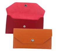 Holibanna 2pcs Pu Leather Cash Envelopes Set Reusable Budget Wallet for Organizing Money Cards for Spring Festival Weddings Birthdays and Graduations