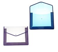 Holibanna 2pcs Pvc Plastic File Bags with Snap Button Closure, Practical Document Storage Bags with Write Classification Label, for Office and School Organisation Random Color