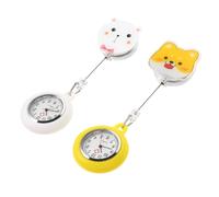Holibanna 2pcs Quartz Nurse Watch Date Super Water Resistant Nurse Fob Watch Clip for Doctors Paramedics