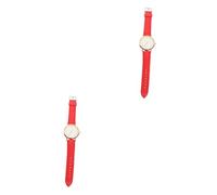 Holibanna 2pcs Quartz Wrist Watches for Women Watch Strap Casual Lady Digital for Office Daily School Shopping Parties
