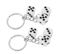 Holibanna 2pcs Resin Dice Keychain Stylish Handbag Charms for Women Unique Bag Accessories Cute Keychain Pendants Fun and Key for Everyday Use
