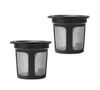 Holibanna 2pcs Reusable Coffee Machine Filter Cup for Home and Kitchen Black Pp Material 53ml Capacity Easy to Clean No Mess Coffee Accessory