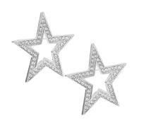 Holibanna 2Pcs Rhinestone Five Pointed Star Brooch Elegant Bling Pin for Women Suit Accessory for Dancing Parties and Ceremonies