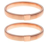 Holibanna 2Pcs Rose Gold Elastic Spring Bracelets Men’S Arm Adjustable Wristbands Shirt Sleeve Rings for Men Clothes Accessories