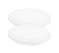 Holibanna 2pcs Round Ceiling Light Shades Replacement Lamp Shade Small White PVC Covers for Bedroom Living Dining Even Light Dispersion Easy Installation Modern Minimalist Design