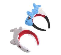 Holibanna 2pcs Shark Headbands for Women Makeup and Spa Cute Cartoon Hairbands with Practical Hair Control Soft Comfortable Material Fun Party Accessory for Ladies