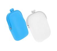 Holibanna 2pcs Small Coin Purse for Women Cartoon Change Wallet Multi-use Silicone Money Frame Key Ring Fashionable and Elegant