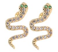 Holibanna 2pcs Snake Earrings for Women Stainless Steel Ear Jewelry Corrosion Resistant Unique Fashionable Design for Parties Weddings Daily Wear