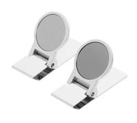 Holibanna 2Pcs Stainless Steel Money Clips with Round Brushed and Black Finish, Banknote Clip and Card Holder for Men’S Front Pocket Wallet, Minimalist Cash and Credit Card Organizer