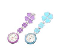 Holibanna 2pcs Stainless Steel Nurse Pocket Watch Fob Watch for Nurse Clip Hanging Accessories Student