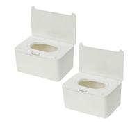 Holibanna 2pcs Tissue Dispenser Wipes Holder Wipes Storage Box Travel Holder Reusable for Bathroom Office