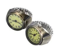 Holibanna 2pcs Unisex Stretchable Band Elegant Round Dial with Arabic Roman Numerals for Parties Dates Everyday Wear