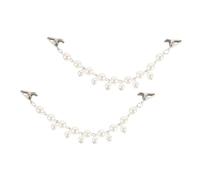 Holibanna 2Pcs Vintage Cardigan Clips with Faux Pearl Accents Retro Shawl Brooch Pins for Women Dress and Shirt for Casual and Professional Outfits
