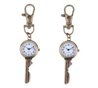 Holibanna 2pcs Vintage Pocket Watch Lanyard Analog Watch for Women Retro Design Key Buckle