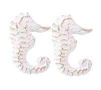 Holibanna 2Pcs Vintage Sea Horse Drawer Knobs Ocean Theme Decorative Cast Iron Cabinet Handles for Wardrobe Dresser Furniture Sturdy Single Pulls for Coastal Beach House Decor