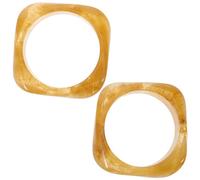 Holibanna 2pcs Women's Retro Chunky Resin Bracelets with Irregular Geometric Shapes, Wide Stackable Bangles, Statement Marble Jewelry for Party and Casual Wear