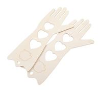 Holibanna 2pcs Wooden Mitten Blockers for Knitting Natural Hollow Glove Holders DIY Hand Knitting Tool for Shaping and Displaying Gloves Easy to Use and Store