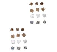 Holibanna 2sets Magnetic Clasps for Clothes and Bags Durable Invisible Snap Buckles Easy to Sew Concealed Magnets for DIY Sewing and Replacement Includes Round and Plum Blossom 12pcs*2