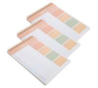 Holibanna 3 Books to Do List Notepad Checklist Notepads A5 Undated Planner with 52 Sheets Minimalist Design Comprehensive Planning Tool Maintain Self-discipline for Weekly Commitments