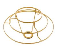 Holibanna 3-Layer Metal Lamp Shade Ring Holder DIY Iron Wire Lamp Cover and Pendant Lighting Accessories for Wall Lamps and Various Scenes