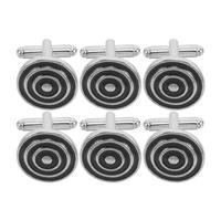 Holibanna 3 Pairs Men’S Tuxedo Cufflinks and Shirt Studs Set - Round Metal Business Cufflink Set for French Cuff Shirts - Formal Wedding and Office Suit Accessories