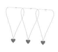 Holibanna 3 Pcs Heart Shape Hollow Pendant Holders for DIY Necklace Luminous Copper Oil Diffuser Cases with Openable Design Mixed Colors for Women Glow in Dark Jewelry Accessories